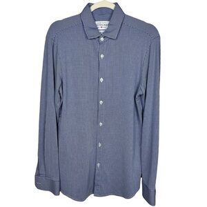 Mizzen+Main Spinnaker Collection Shirt Men's M Blue White Check Trim Fit